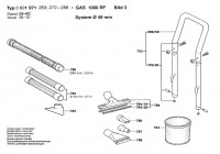 Bosch 0 601 971 263 GAS 1000 RF BI All Purpose Vacuum Cleane 220 V / 032 - DK Spare Parts